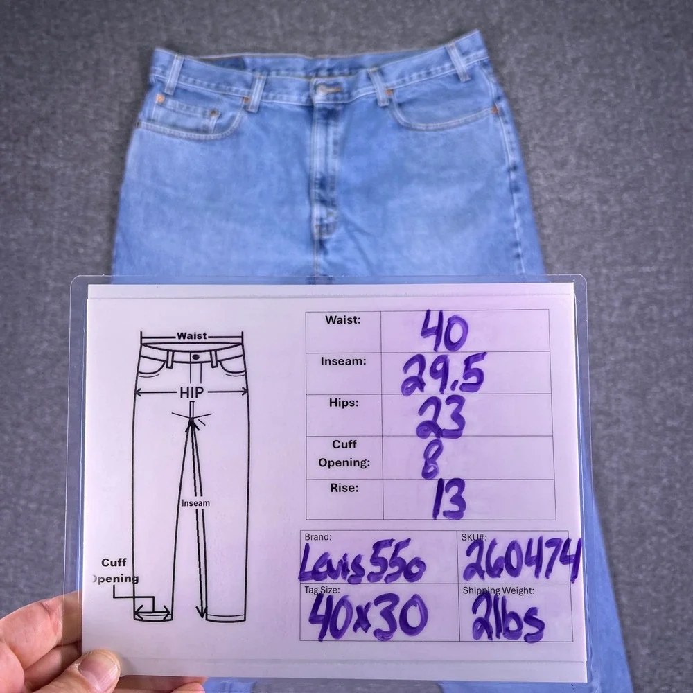 VTG 00s‎ Levis 550 Jeans Mens 40x30 Blue Relaxed Casual Tapered Denim